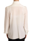 Dolce & Gabbana Elegant Silk Top in Off White