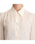 Dolce & Gabbana Elegant Silk Top in Off White