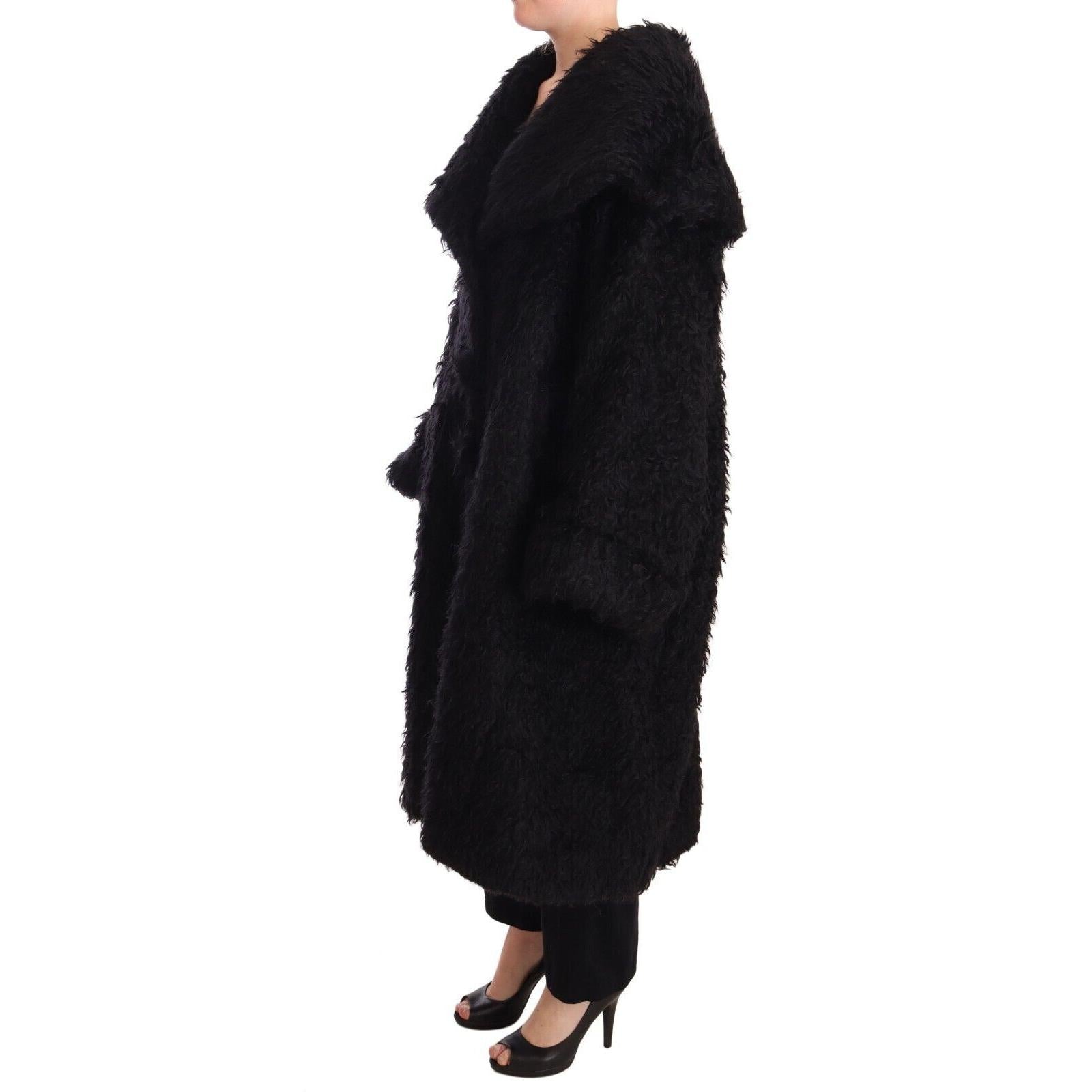 Dolce & Gabbana Sleek Runway Fur Cape Trench Jacket