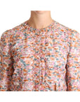 Dolce & Gabbana Elegant Floral Silk Trench Coat