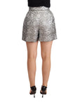 Dolce & Gabbana Chic Floral Brocade High Waist Mini Shorts