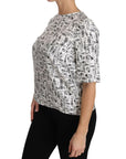 Dolce & Gabbana Elegant Trumpet Print Silk Blouse Top