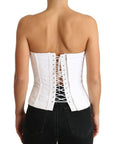 Dolce & Gabbana Elegant White Strapless Corset Top