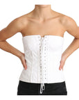 Dolce & Gabbana Elegant White Strapless Corset Top