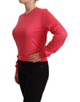 Dolce & Gabbana Elegant Pink Silk Crewneck Sweater