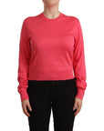 Dolce & Gabbana Elegant Pink Silk Crewneck Sweater