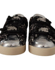 Dolce & Gabbana Silver Elegance Leather Sneakers