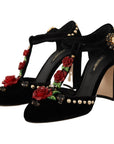 Dolce & Gabbana Elegant Velvet T-Strap Mary Jane Pumps