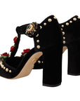 Dolce & Gabbana Elegant Velvet T-Strap Mary Jane Pumps