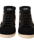 Dolce & Gabbana Beige High Top Fashion Sneakers