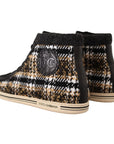 Dolce & Gabbana Beige High Top Fashion Sneakers