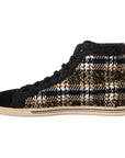 Dolce & Gabbana Beige High Top Fashion Sneakers