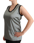 Dolce & Gabbana Elegant Silver Sleeveless Blouse