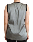 Dolce & Gabbana Elegant Silver Sleeveless Blouse