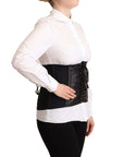 Dolce & Gabbana Chic Black Corset Belt Top