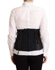Dolce & Gabbana Chic Black Corset Belt Top