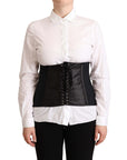 Dolce & Gabbana Chic Black Corset Belt Top