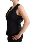 Dolce & Gabbana Chic Buttoned Black Waistcoat