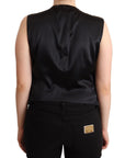 Dolce & Gabbana Chic Buttoned Black Waistcoat