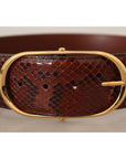 Dolce & Gabbana Elegant Python Snake Skin Leather Belt