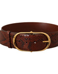 Dolce & Gabbana Elegant Python Snake Skin Leather Belt