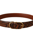Dolce & Gabbana Elegant Leather Belt with Gold Buckle