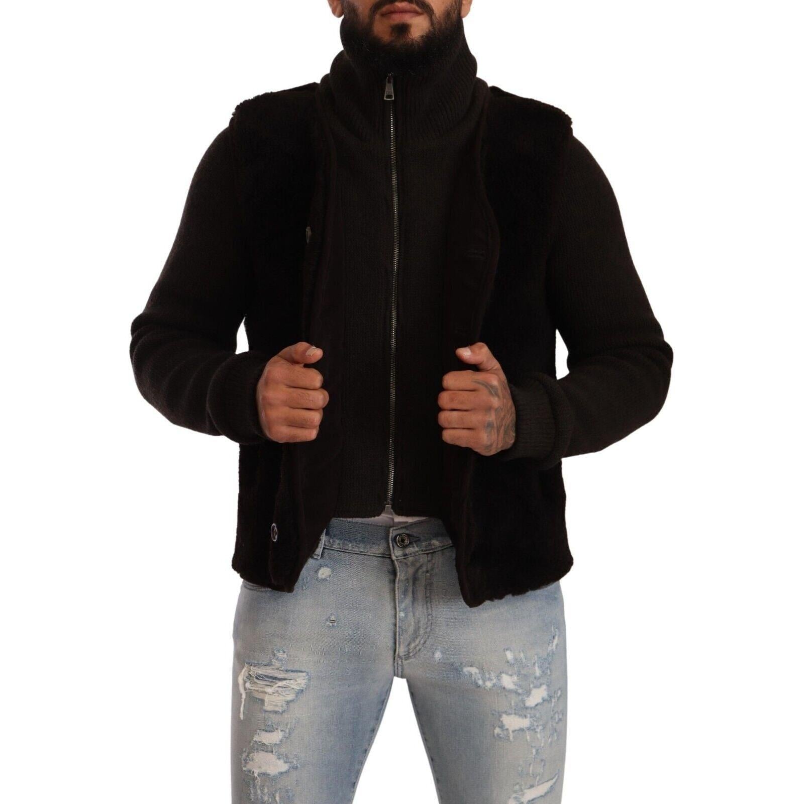 Dolce & Gabbana Elegant Leather Bomber Jacket