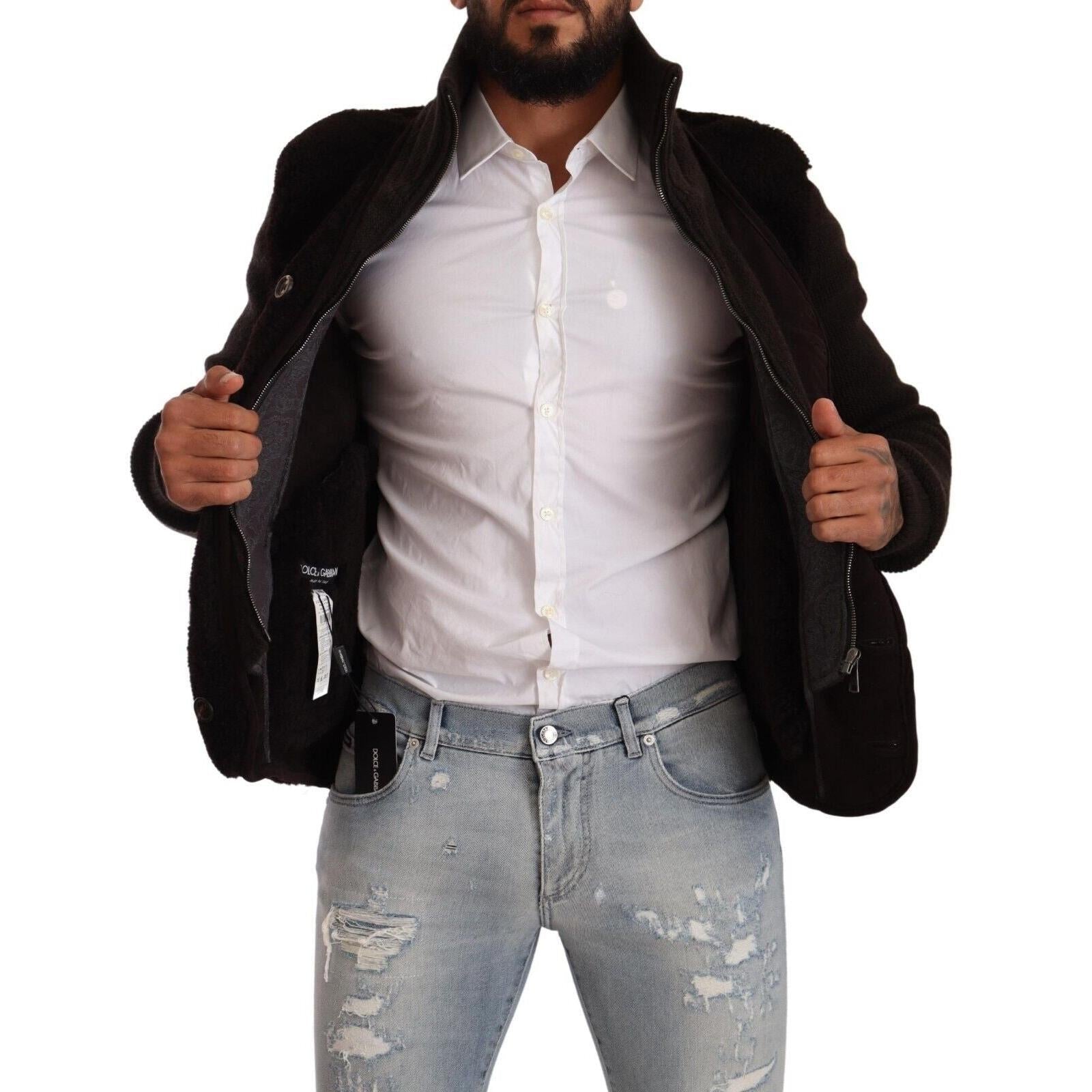Dolce & Gabbana Elegant Leather Bomber Jacket