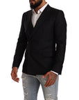 Dolce & Gabbana Elegant Black Dotted Formal Blazer