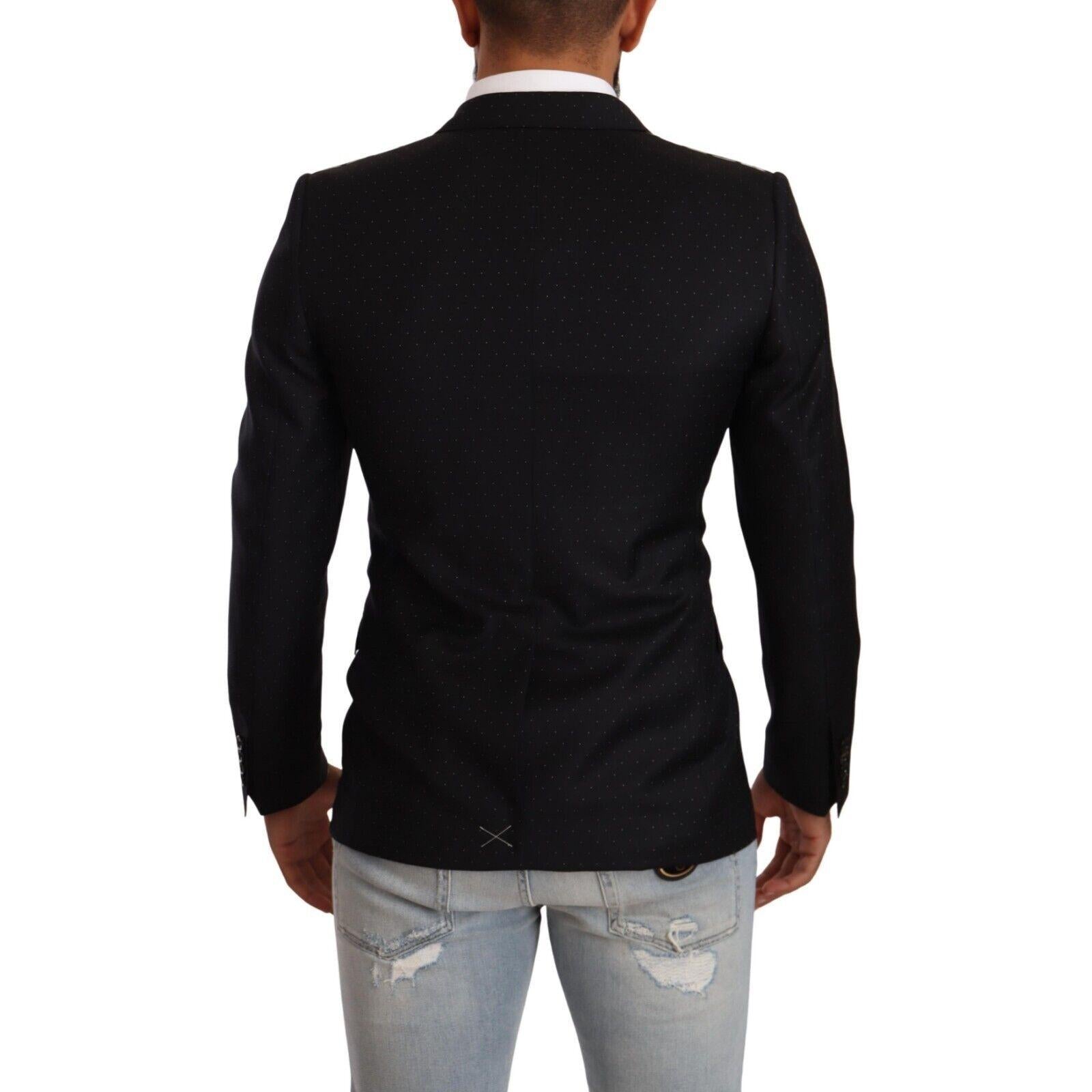 Dolce & Gabbana Elegant Black Dotted Formal Blazer