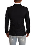 Dolce & Gabbana Elegant Black Dotted Formal Blazer
