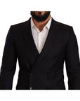 Dolce & Gabbana Elegant Black Dotted Formal Blazer