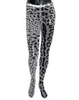 Dolce & Gabbana Elegant Leopard Print Nylon Stockings
