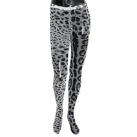 Dolce & Gabbana Elegant Leopard Print Nylon Stockings