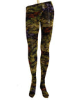 Dolce & Gabbana Elegant Black Grapes Printed Nylon Tights
