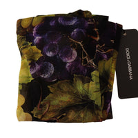 Dolce & Gabbana Elegant Black Grapes Printed Nylon Tights