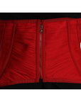 Dolce & Gabbana Elegant Red Silk Corset Belt Top