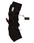 Dolce & Gabbana Elegant Black Silk Corset Belt Top