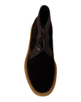 Dolce & Gabbana Exotic Caiman Leather Ankle Boots in Brown