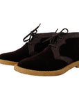 Dolce & Gabbana Exotic Caiman Leather Ankle Boots in Brown