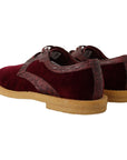 Dolce & Gabbana Elegant Velvet and Exotic Leather Dress Shoes