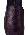 Dolce & Gabbana Purple Exotic Python Leather Slides