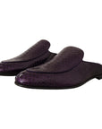 Dolce & Gabbana Purple Exotic Python Leather Slides