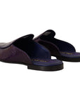Dolce & Gabbana Purple Exotic Python Leather Slides