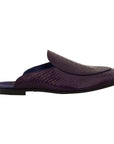 Dolce & Gabbana Purple Exotic Python Leather Slides