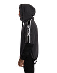 Dolce & Gabbana Elegant Hooded Black & Gray Pullover Sweatshirt