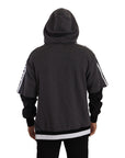 Dolce & Gabbana Elegant Hooded Black & Gray Pullover Sweatshirt