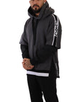 Dolce & Gabbana Elegant Hooded Black & Gray Pullover Sweatshirt