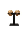 Dolce & Gabbana Elegant Floral Crystal Pearl Clip-On Earrings