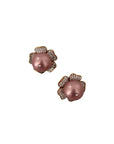 Dolce & Gabbana Elegant Floral Crystal Pearl Clip-On Earrings